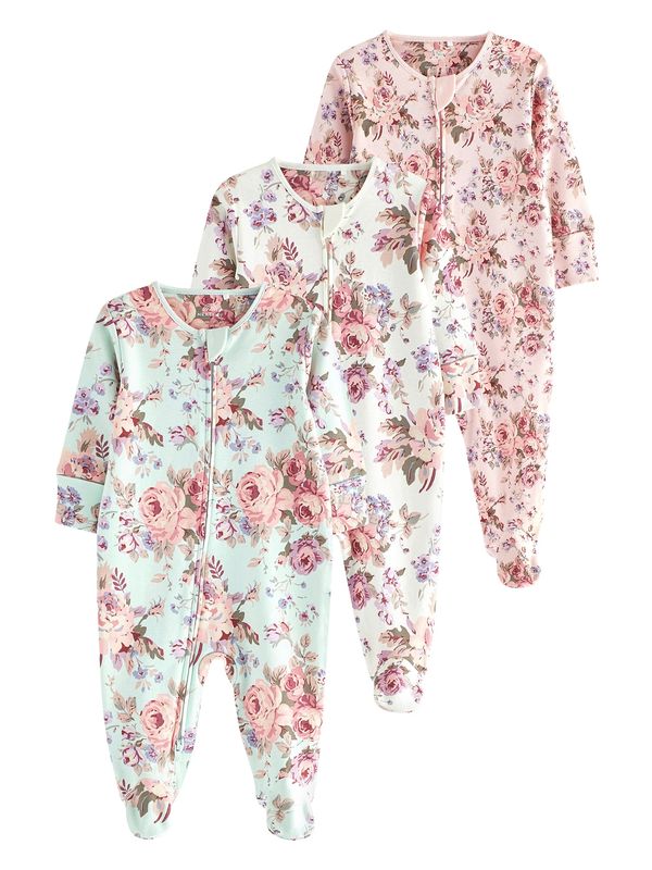 Next Next Pidžama set  pastelno plava / pastelno zelena / roza / prljavo bijela