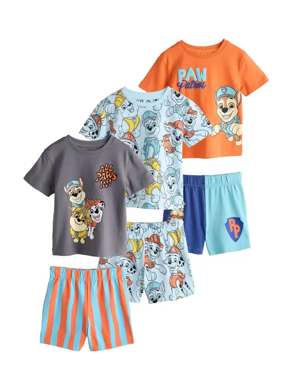 Next Next Pidžama set 'Paw Patrol'  plava / pastelno plava / tamo siva / narančasta