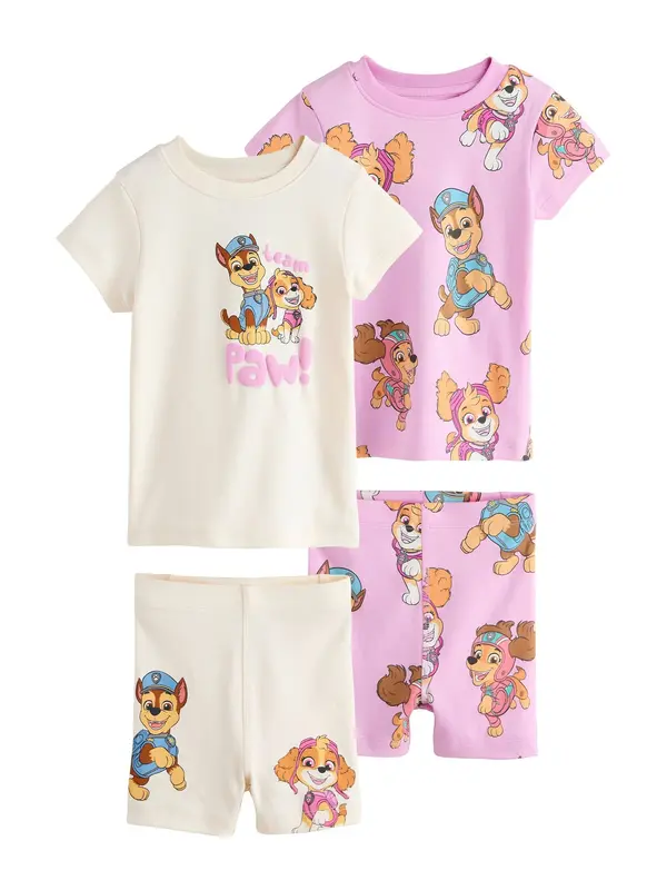 Next Next Pidžama set 'Paw Patrol'  toplo smeđa / smeđa / roza / bijela