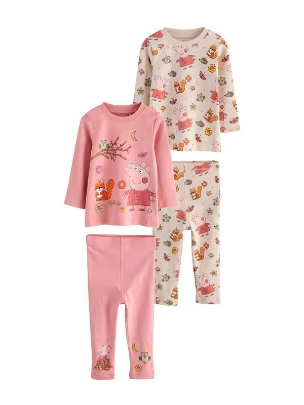 Next Next Pidžama set 'Peppa Pig'  bež / narančasta / roza / roza