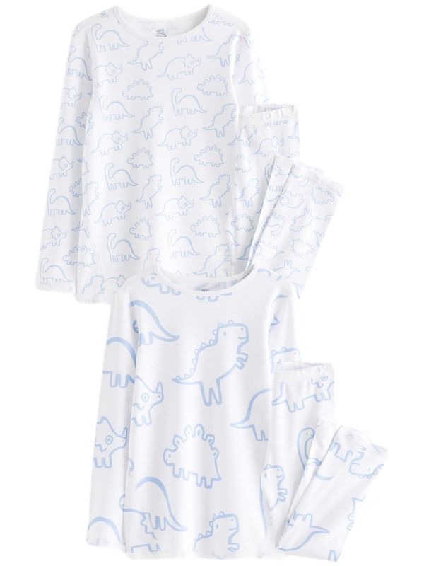 Next Next Pidžama set  plava / bijela