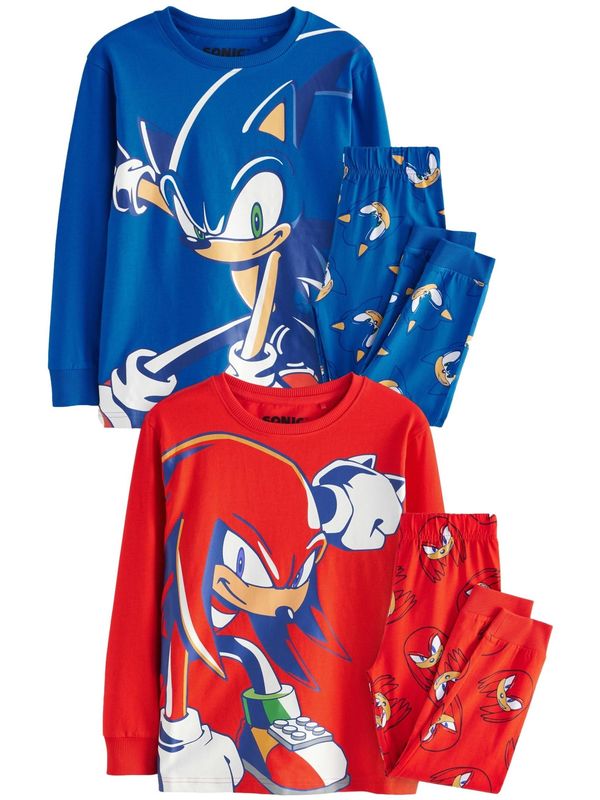 Next Next Pidžama set  plava / crvena