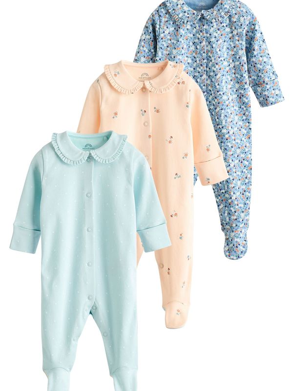 Next Next Pidžama set  plava / narančasta / bijela