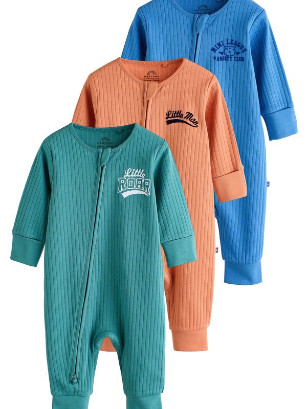 Next Next Pidžama set  plava / žad / narančasta / crna