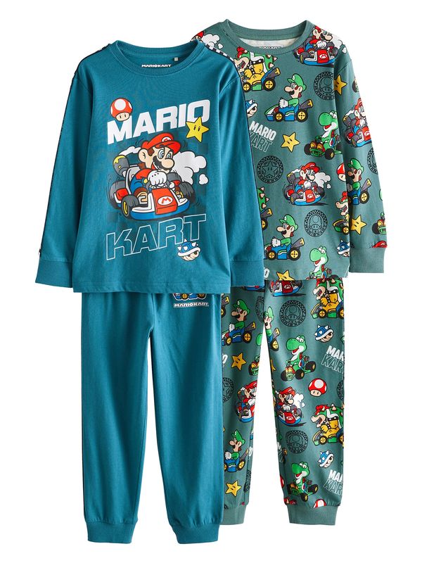 Next Next Pidžama set  plava / zelena / crvena / bijela