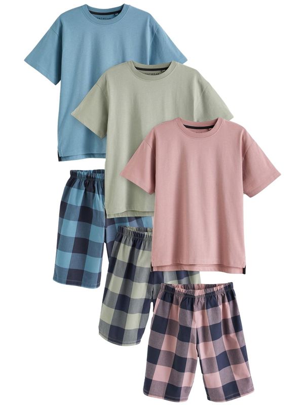 Next Next Pidžama set  plava / zelena / roza