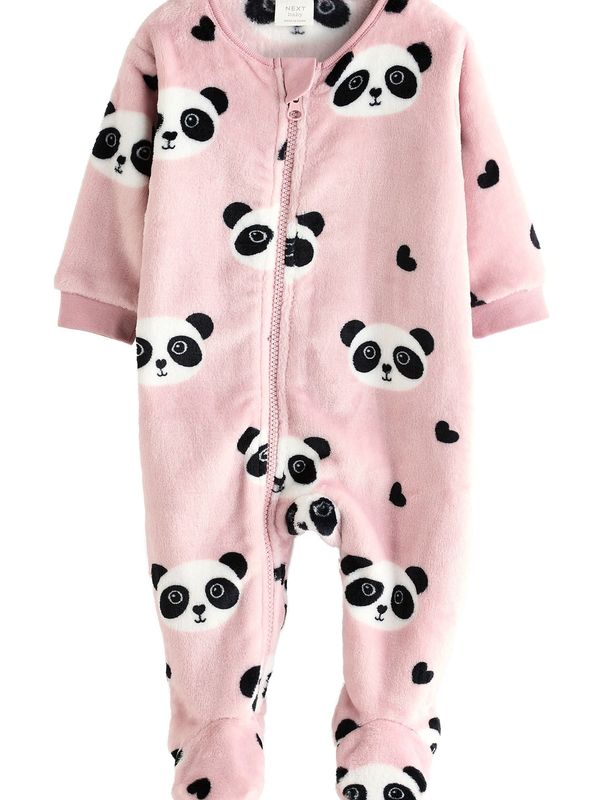 Next Next Pidžama set  roza / crna / bijela