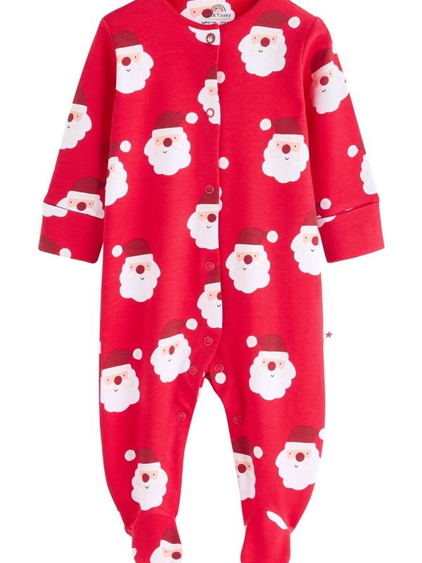 Next Next Pidžama set ' Santa'  smeđa / crvena / bijela