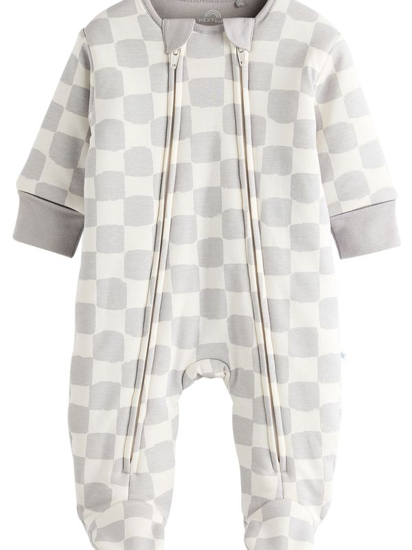 Next Next Pidžama set  siva / bijela