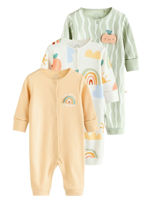 Next Next Pidžama set  svijetloplava / pastelno zelena / breskva / bijela