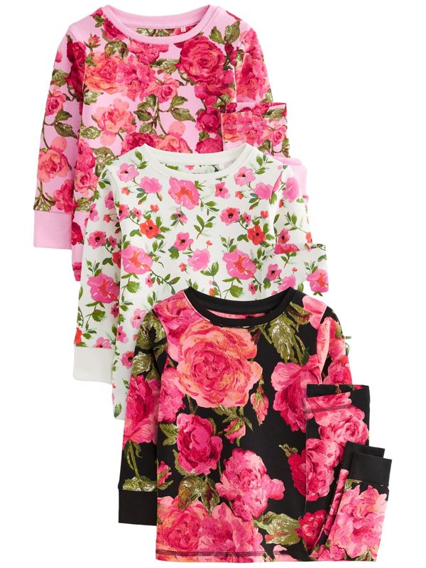 Next Next Pidžama set  svijetloroza / crna / bijela