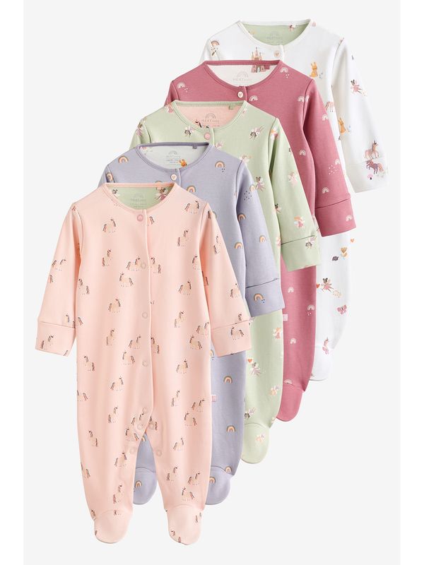 Next Next Pidžama set  zelena / ljubičasta / breskva / roza / bijela