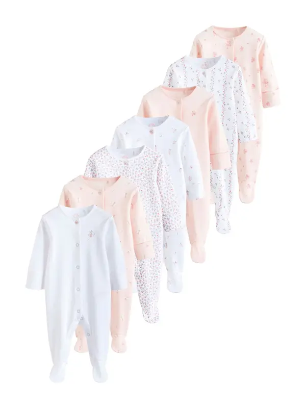 Next Next Pidžama set  zelena / magenta / rosé / bijela