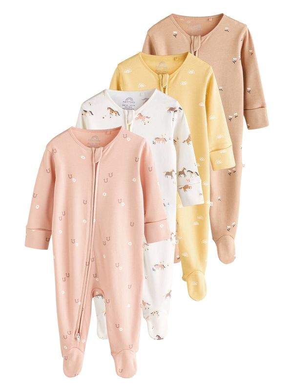 Next Next Pidžama set  žuta / pastelno roza / bijela