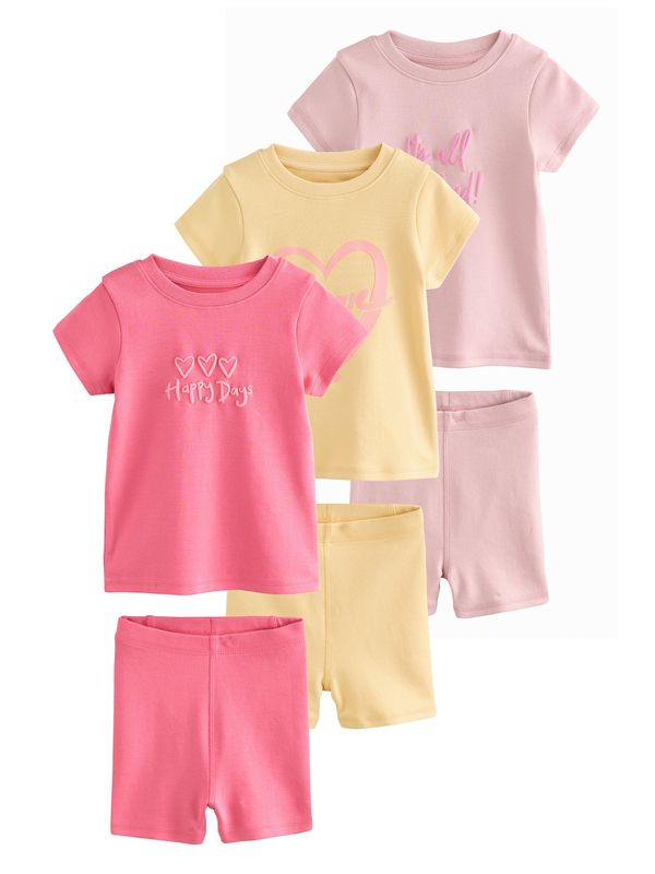 Next Next Pidžama set  žuta / roza / ružičasta