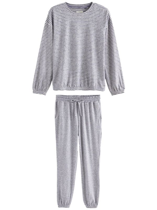 Next Next Pidžama  siva / bijela