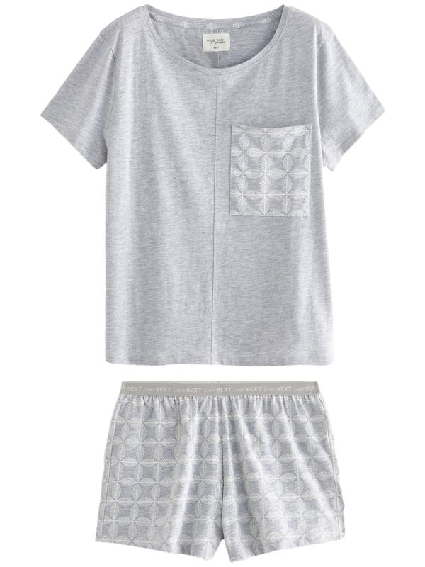 Next Next Pidžama  siva / bijela