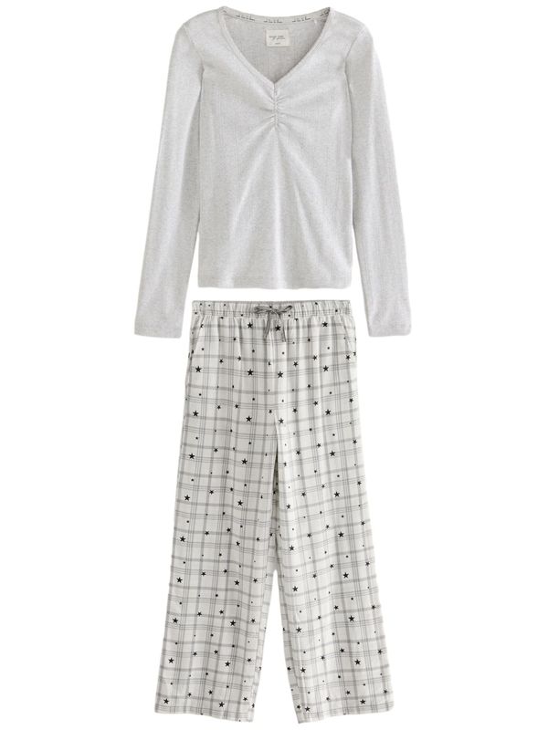 Next Next Pidžama  siva / crna