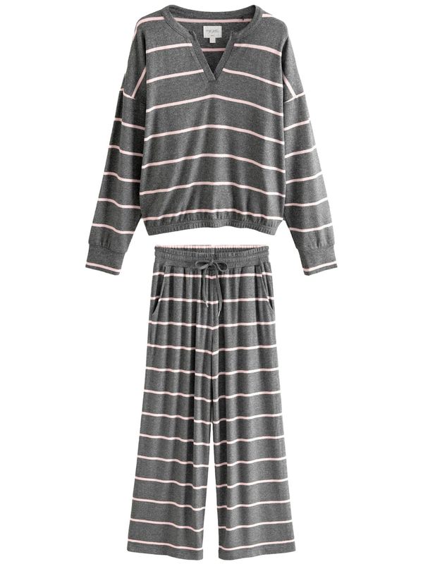 Next Next Pidžama  siva / roza