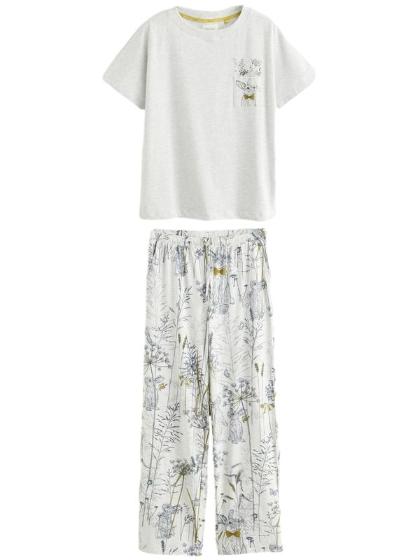 Next Next Pidžama  siva / svijetlosiva / maslinasta