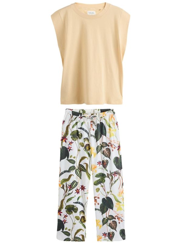 Next Next Pidžama  svijetložuta / zelena / bijela