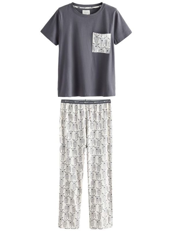 Next Next Pidžama  tamo siva