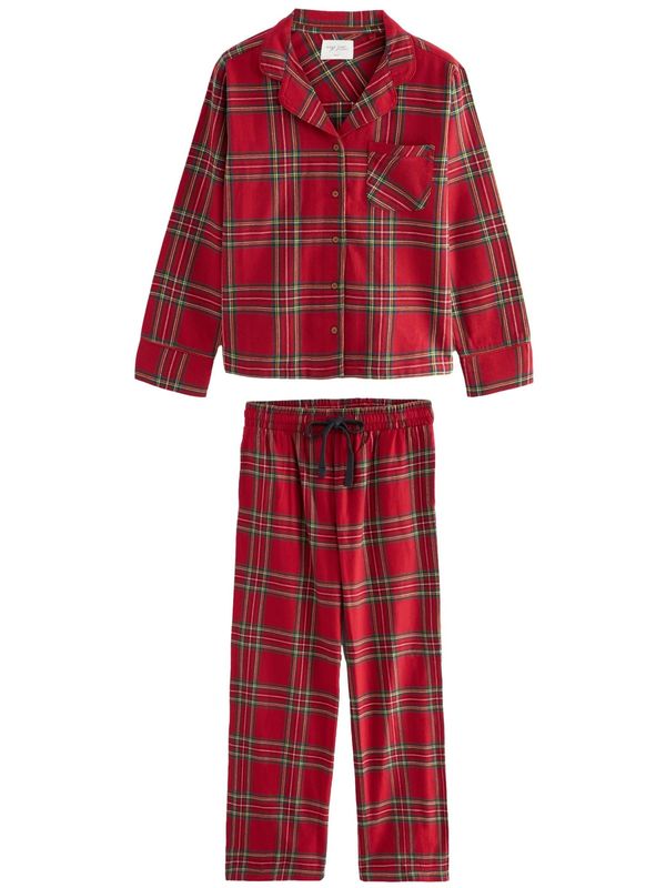 Next Next Pidžama  žuta / tamno zelena / crvena / bijela