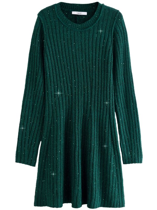 Next Next Pletena haljina  smaragdno zelena