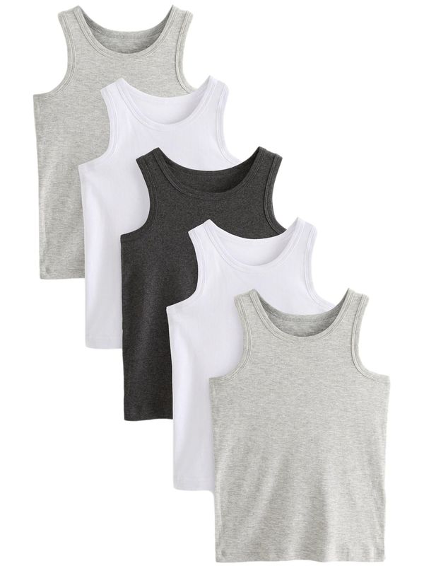 Next Next Potkošulja  tamo siva / siva melange / bijela