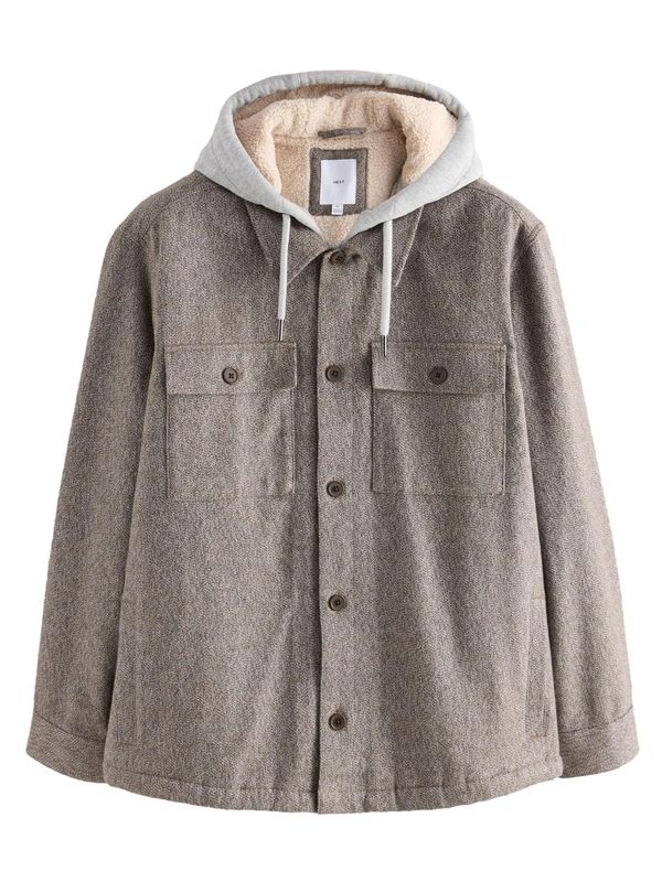 Next Next Prijelazna jakna  bež / svijetlosmeđa / siva melange