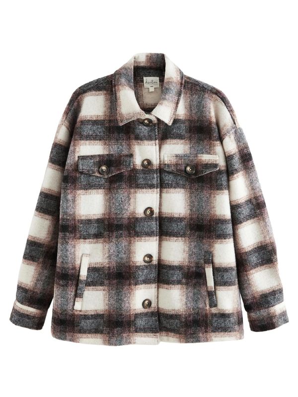 Next Next Prijelazna jakna  ecru/prljavo bijela / smeđa melange