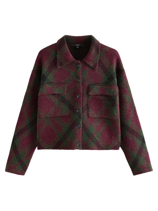 Next Next Prijelazna jakna  siva melange / burgund