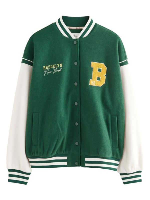 Next Next Prijelazna jakna  žuta / tamno zelena / bijela