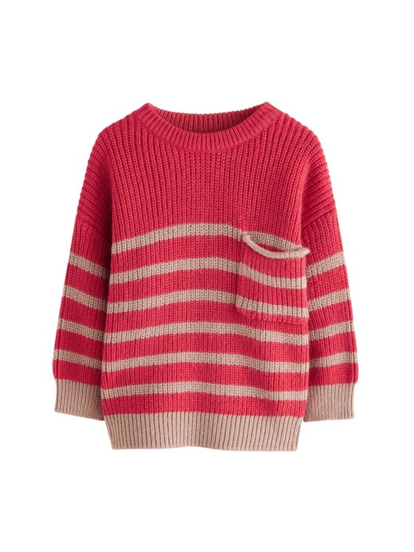 Next Next Pulover  bež / crvena