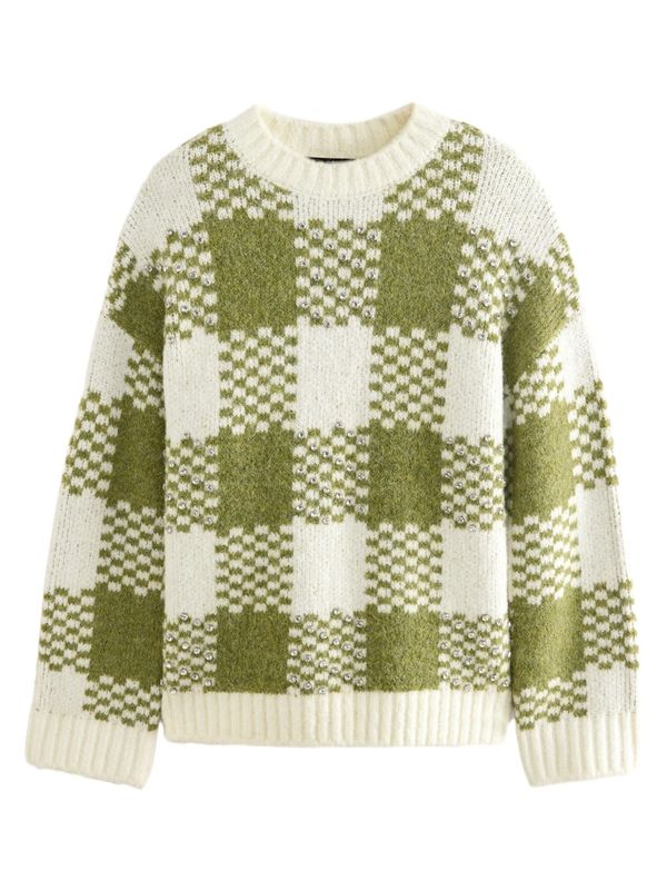 Next Next Pulover  bež / maslinasta