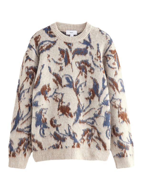 Next Next Pulover  bež / plava / smeđa