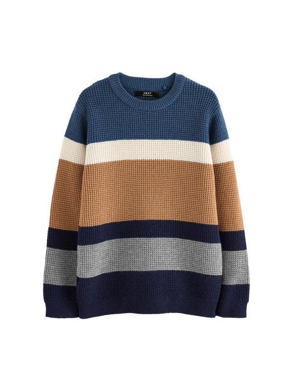 Next Next Pulover  bež / plava / smeđa / siva