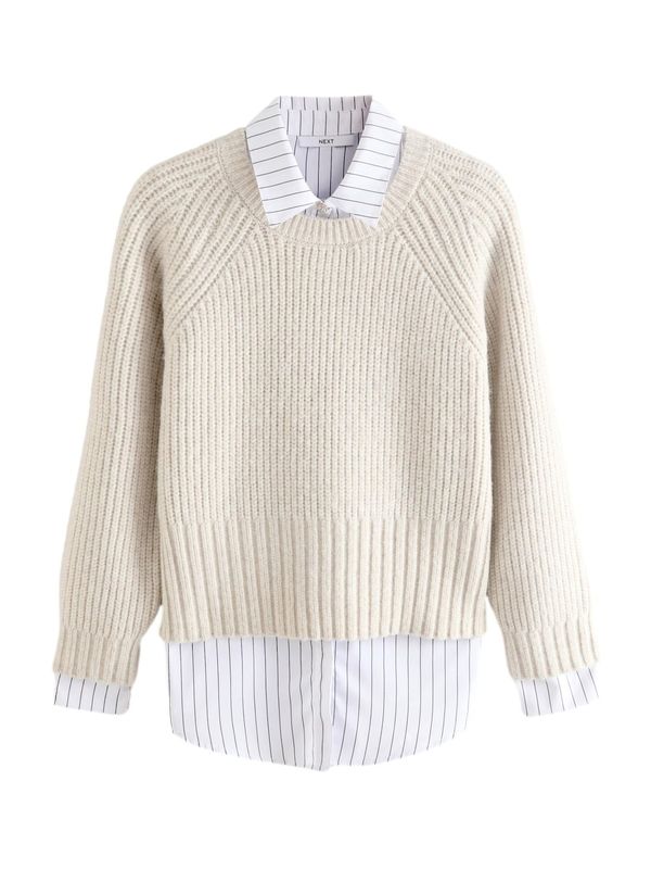 Next Next Pulover  bež / prljavo bijela