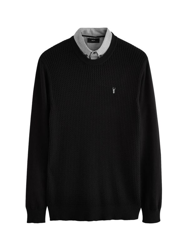 Next Next Pulover  crna / bijela