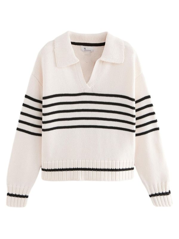 Next Next Pulover  ecru/prljavo bijela / crna