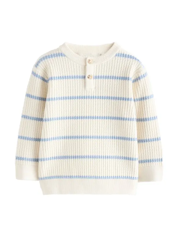 Next Next Pulover 'Henley'  boja pijeska / plava