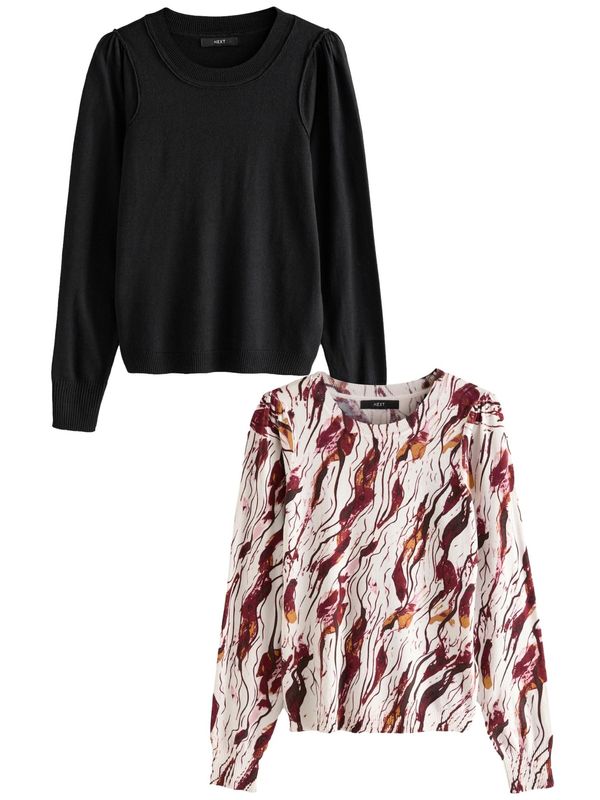 Next Next Pulover  miks boja / crna / bijela