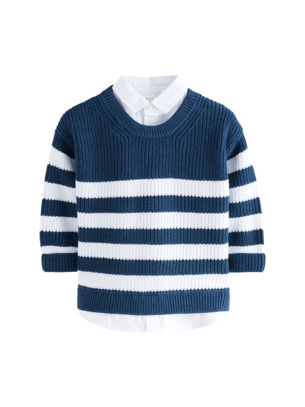 Next Next Pulover  mornarsko plava / bijela