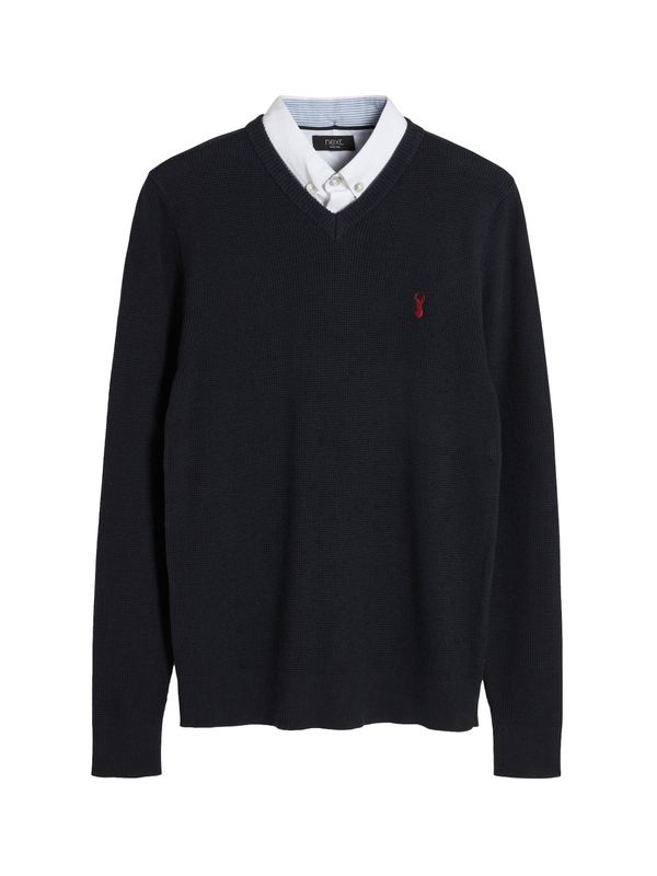 Next Next Pulover  mornarsko plava / bijela