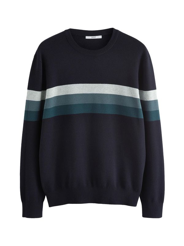 Next Next Pulover  mornarsko plava / cijan plava / tamno plava / bijela