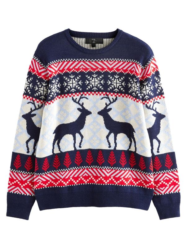 Next Next Pulover  mornarsko plava / svijetloplava / crvena / vuneno bijela