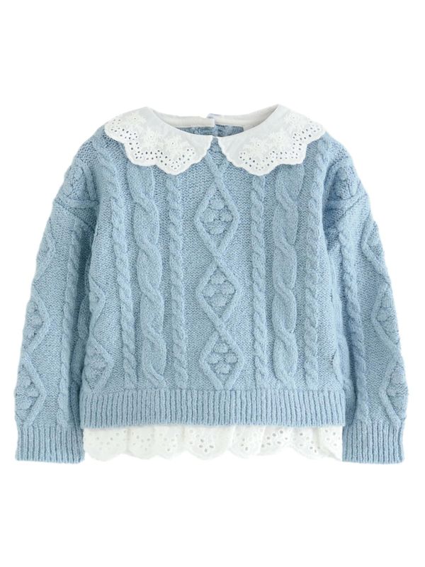 Next Next Pulover  plava / bijela