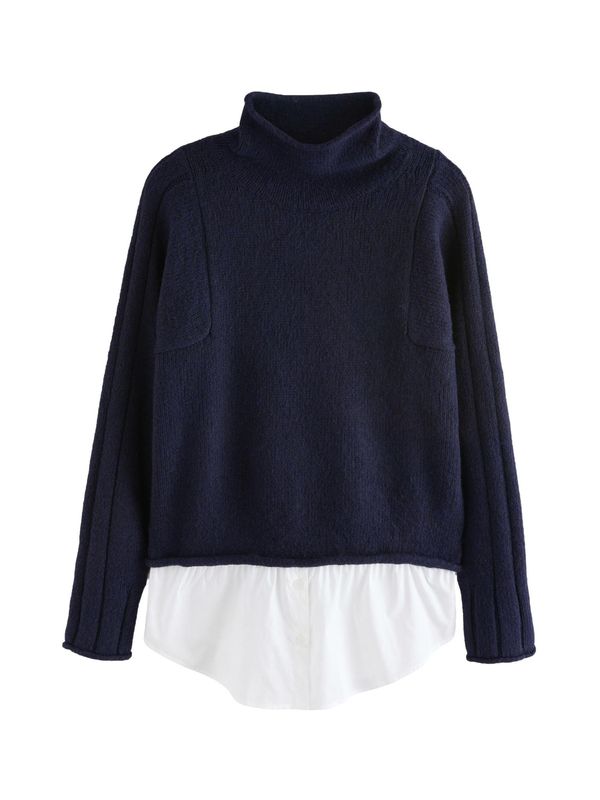 Next Next Pulover  plava / bijela