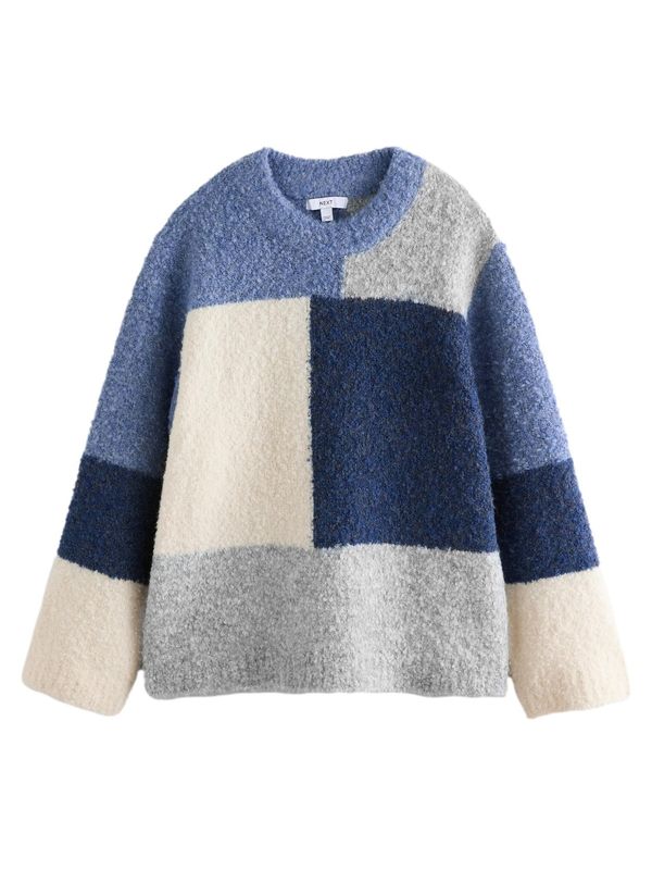 Next Next Pulover  plava / svijetloplava / siva melange / bijela