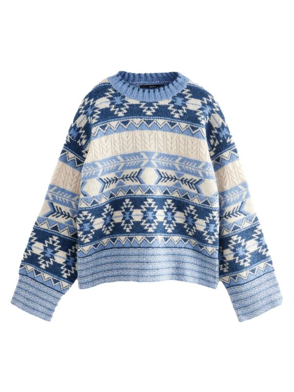 Next Next Pulover  plava / tamno plava / bijela